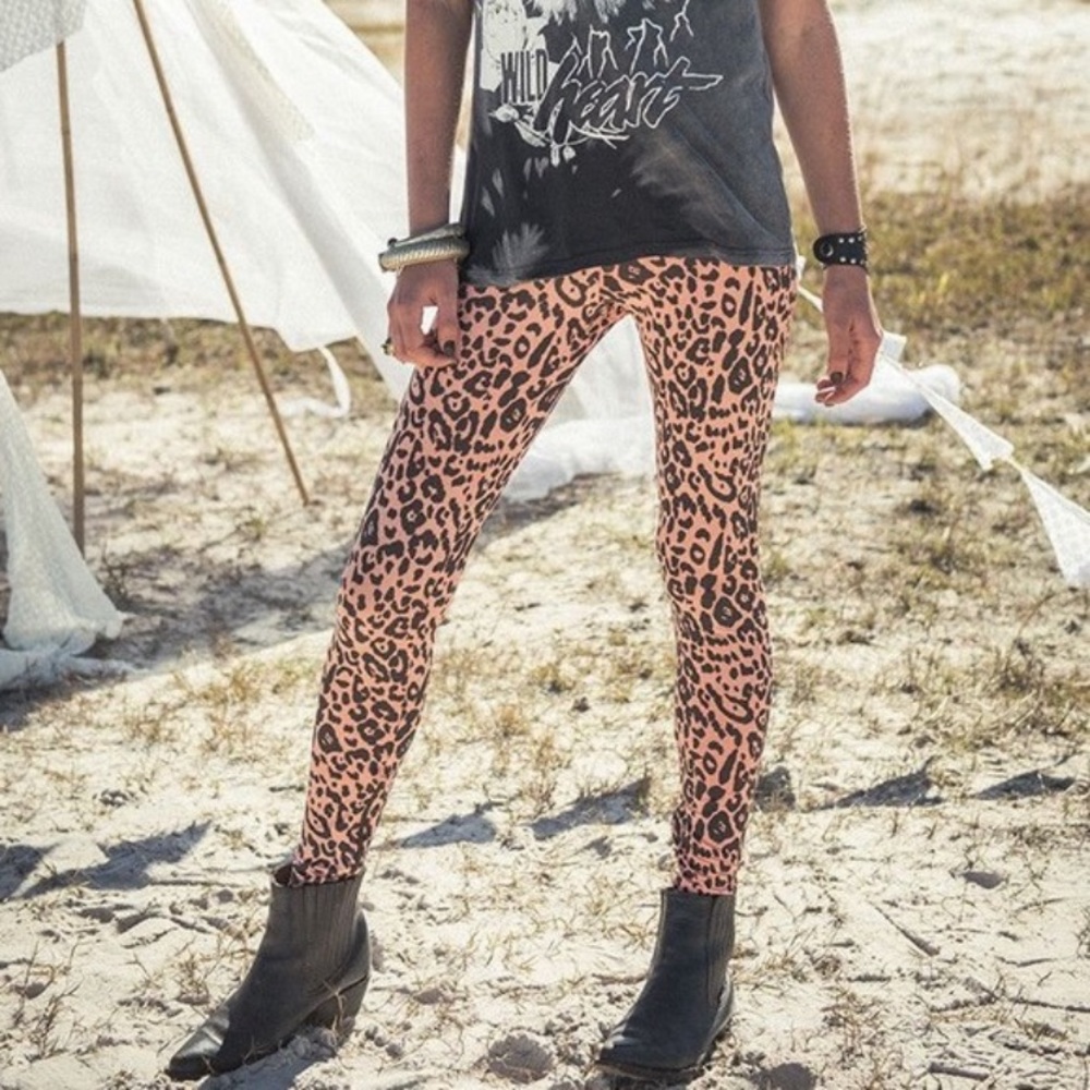 Spell and the Gypsy pink WILD CAT leggings pants